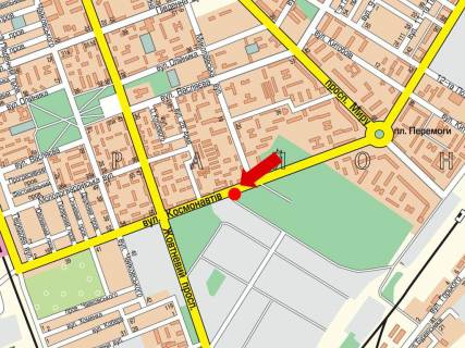 Billboard B in Mykolaiv, 3x6  Kosmonavtiv st. / Turbinna st., v centr scheme