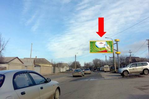 Billboard A in Mykolaiv, 3x6  Pokrovs'ka st. (kol. Kirova st.) / Kvitneva st., z centru (flazok) Photo 1