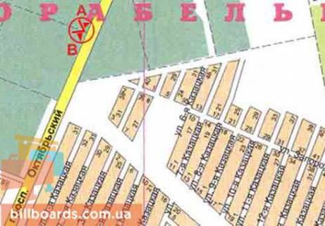 Billboard  in Mykolaiv Bogoavlenskij av. (byvs. Oktabr'skij av.), vozle supermarketov "Tavria V", "Epicentr" scheme