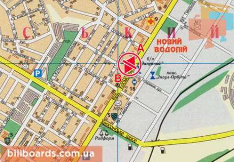 Billboard  in Mykolaiv Kosmonavtov st. naprotiv TRC "Dream house", v storonu Hersonskogo sosse scheme