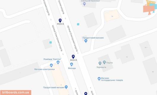 Billboard A in Nikopol, 6х3  prosp.Elektrometalurgiv, navproti bud. No9, napramok ruhu z centru (ROZMIR MATERIALU DLA ROZMISENNA 5,9h2,9) scheme