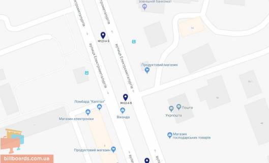 Billboard A in Nikopol, 6х3  prosp.Elektrometalurgiv, navproti zupinki, napramok ruhu z centru (ROZMIR MATERIALU DLA ROZMISENNA 5,9h2,9) scheme