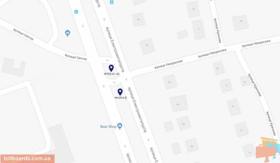 Billboard A in Nikopol, 6х3  prosp.Elektrometalurgiv - st.Nekrasova, napramok ruhu z centru, v bik Avtovokzalu, viizdu z mista scheme