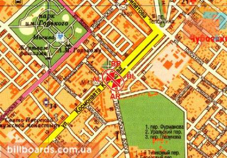 Prismatron, Prism  in Odessa Lustdorfskaa doroga, 88V, vozle AZS "Socar", v storonu Filatova st., razdelitel' - 80596 scheme