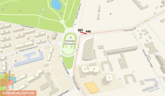Prismatron, Prism A in Odessa Akademicna st. (kolis. Pioners'ka st.), 28, navproti, liva - 143711 scheme