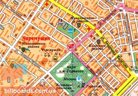 Prismatron, Prism  in Odessa Kosmonavtov st., 28 / Geroev Krut st. (byvs. Tereskovoj st.), vozle parka im. Gor'kogo, v storonu Petrova st. - 80617 scheme