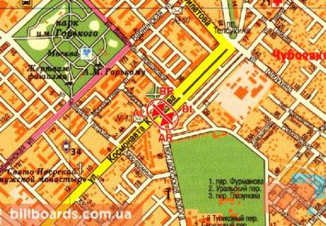 Prismatron, Prism  in Odessa Lustdorfskaa doroga, 88V, vozle AZS "Socar", v storonu Filatova st., razdelitel' - 80649 scheme