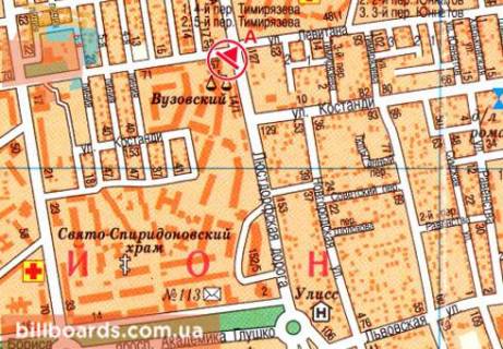 Prismatron, Prism  in Odessa Lustdorfskaa doroga / Levitana st., vozle rynka "Vuzovskij", supermarketa "ATB" - 80697 scheme