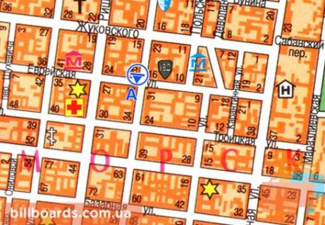 Scrolller, Scroll  in Odessa Puskinskaa st., 26 / Evrejskaa st., vozle magazina "Columbia" - 80176 scheme