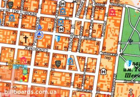 Scrolller, Scroll  in Odessa Risel'evskaa st. / Bunina st., 21, v storonu Zukovskogo st. - 80216 scheme