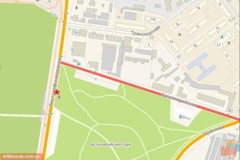 Prismatron, Prism A in Odessa, 6x3  Lustdorfs'ka doroga  / Artilerijs'kij park / Memorial - 164571 scheme
