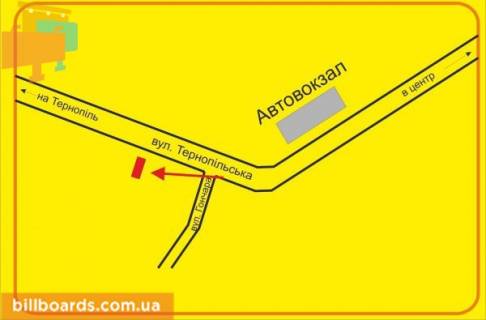 Billboard B in Pidvolochisk Pidvolocis'k scheme