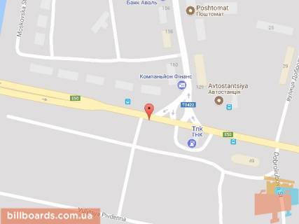 Billboard A in Pavlograd, 6х3  st. Dniprovs'ka - st.Poltavs'ka, bila svitlofora scheme