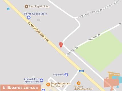 Billboard A in Pavlograd, 6х3  st. Dniprovs'ka, v rajoni bud. No315, bila svitlofora scheme