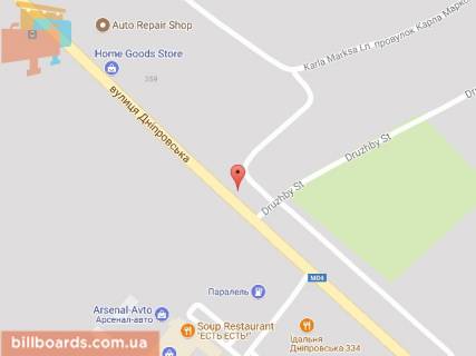 Billboard B in Pavlograd, 6х3  st. Dniprovs'ka, v rajoni bud. No315, bila svitlofora scheme