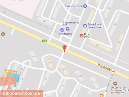 Billboard B in Pavlograd, 6х3  st. Dniprovs'ka, v rajoni b.420, bila svitlofora scheme