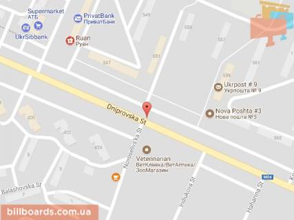 Billboard A in Pavlograd, 6х3  st. Dniprovs'ka, v rajoni bud. No551, bila svitlofora scheme