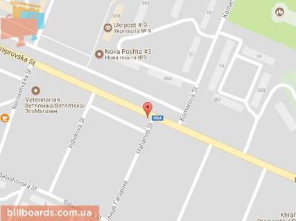 Billboard A in Pavlograd, 6х3  st. Dniprovs'ka - st. Gagarina, bila svitlofora scheme