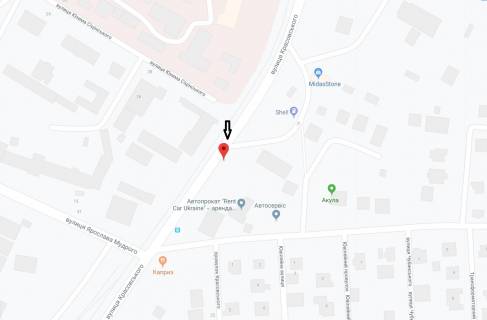 Billboard B in Khmelnitsky, 3х6  st.Krasovs'kogo (bila zapravki "Shell") scheme