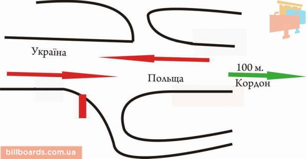 Billboard A in Rava-Ruska Rava-Rus'ka st. scheme