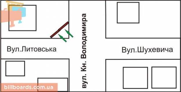Prismatron, Prism A in Rivne Volodimira st. - Suhevica st. - Litovs'ka st., liva - 76381 scheme