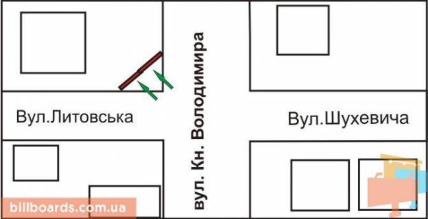 Prismatron, Prism A in Rivne Volodimira st. - Suhevica st. - Litovs'ka st., liva - 76383 scheme