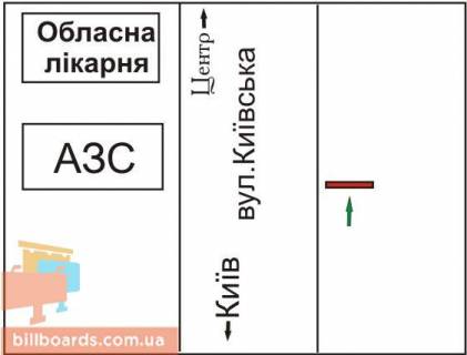 Billboard A in Rivne Kiivs'ka st., 84, nedaleko scheme