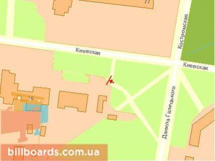 Billboard A in Rivne Kiivs'ka st., 40E scheme