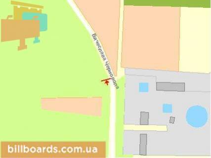 Billboard B in Rivne Cornovola st., bila AZS "OKKO", v'izd v misto scheme
