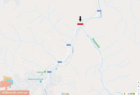 Billboard B in Slavske Franka st., Povorot na Rozanku scheme