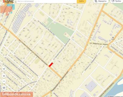 Billboard A in Stry Sicovih Stril'civ st. - Kossaka st. scheme