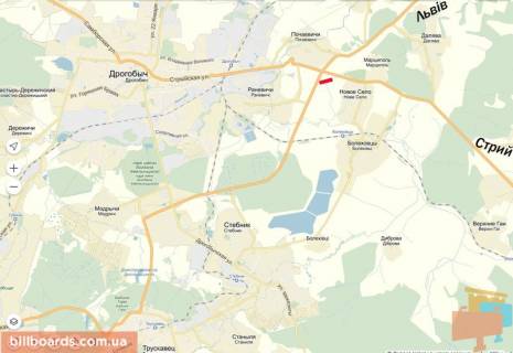 Billboard A in Stry Strij - Drogobic - Truskavec' scheme