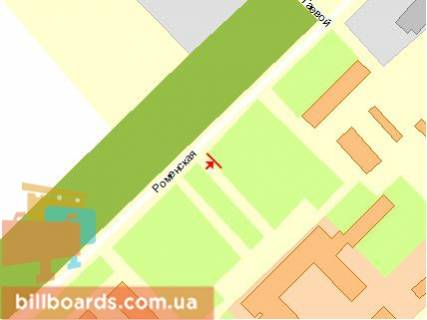 Billboard A in Sumi Romens'ka st., 81 scheme