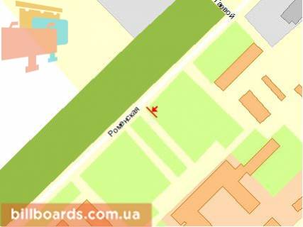 Billboard B in Sumi Romens'ka st., 81 scheme