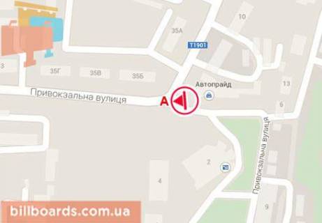 Billboard  in Sumi Privokzal'naa st., 6, iz centra scheme