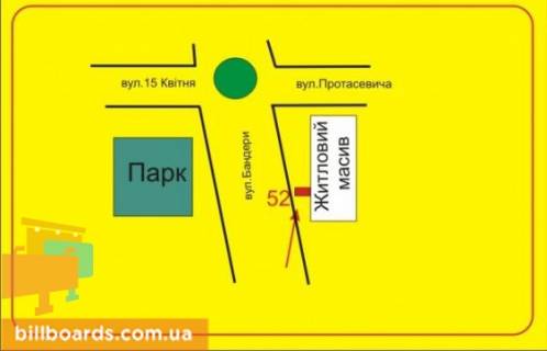 Citylight A in Ternopil 15-go Aprela st. / Bandery st. / Zbarazskoe kol'co, vozle Privatbanka scheme