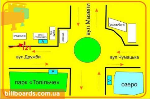 Citylight B in Ternopil Druzby st., 3, vozle Kredobanka scheme