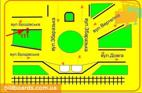 Citylight B in Ternopil Brodovskaa st. / Krusel'nickoj st. scheme