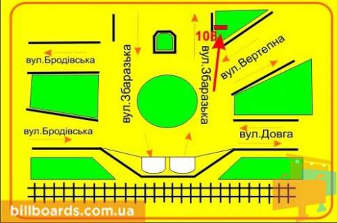 Citylight A in Ternopil Zbarazskaa st., 1 / Galickaa st., vozle ostanovki scheme
