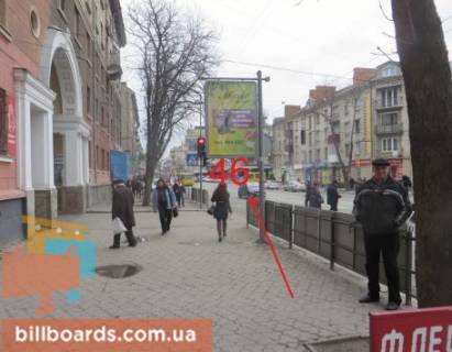 Citylight B in Ternopil Russkaa st., 19, vozle magazina "Zolotoj Vek", v storonu Sevcenko bst. Photo 1