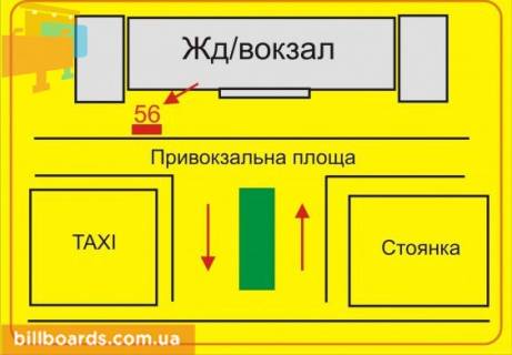 Citylight B in Ternopil Privokzal'naa pl., z/d vokzal, vhod sprava scheme