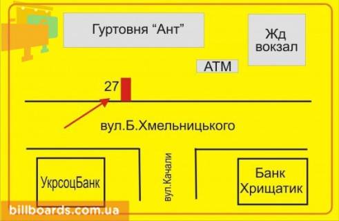 Citylight B in Ternopil Hmel'nickogo st., 39, v storonu z/d vokzala scheme