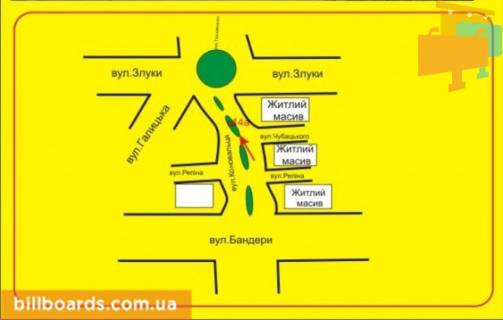 Citylight A in Ternopil Konoval'ca st., 12, razdelitel', vozle magazina "Velika lampa" scheme