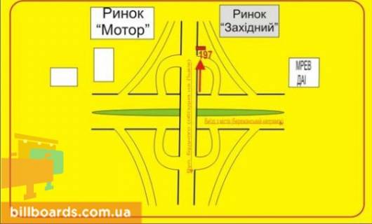 Billboard A in Ternopil Budnogo st., 3, vozle AZS "Shell" scheme