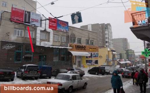 Billboard A in Ternopil Ostrozskogo st., 14 / Septickogo st., fasad Photo 1