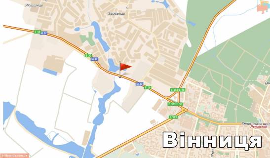 Billboard B in Vinnytsia Hmel'nic'ke sose, bila restoranu "Fata-Morgana", v centr scheme