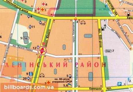 Prismatron, Prism  in Vinnytsia Unosti av., 8 / Porika st., vozle TC "Unost'", razdelitel', v storonu Hmel'nickogo sosse - 78831 scheme