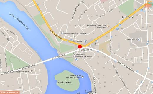 Prismatron, Prism A in Vinnytsia Kiivs'ka st. / Geroiv Cornobila pl. (kolis. Zovtneva pl.), bila supermarketu "El'dorado", z centru - 75081 scheme