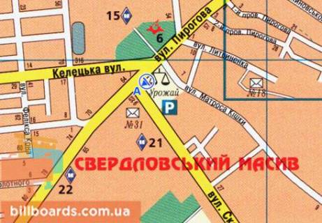 Scrolller, Scroll  in Vinnytsia Pirogova st., 49 / Skleckogo st., vozle rynka "Urozaj" - 78923 scheme