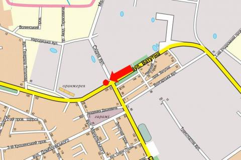 Billboard A in Zhytomyr Nezavisimosti av. (byvs. st. Vatutina), 55 / st. Vostocnaa, vozle supermarketa "Metro" scheme